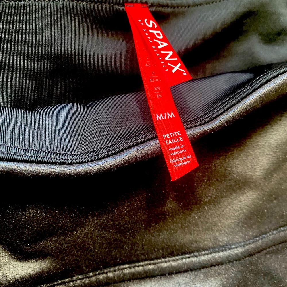 Petite Medium Spanx faux leather legging.